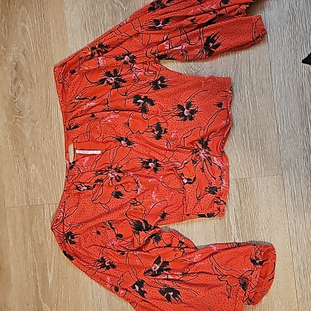 Vintage Free people rare bell sleeve airy crop top